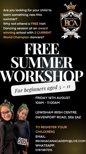 Free Irish Dancing Session Poster 